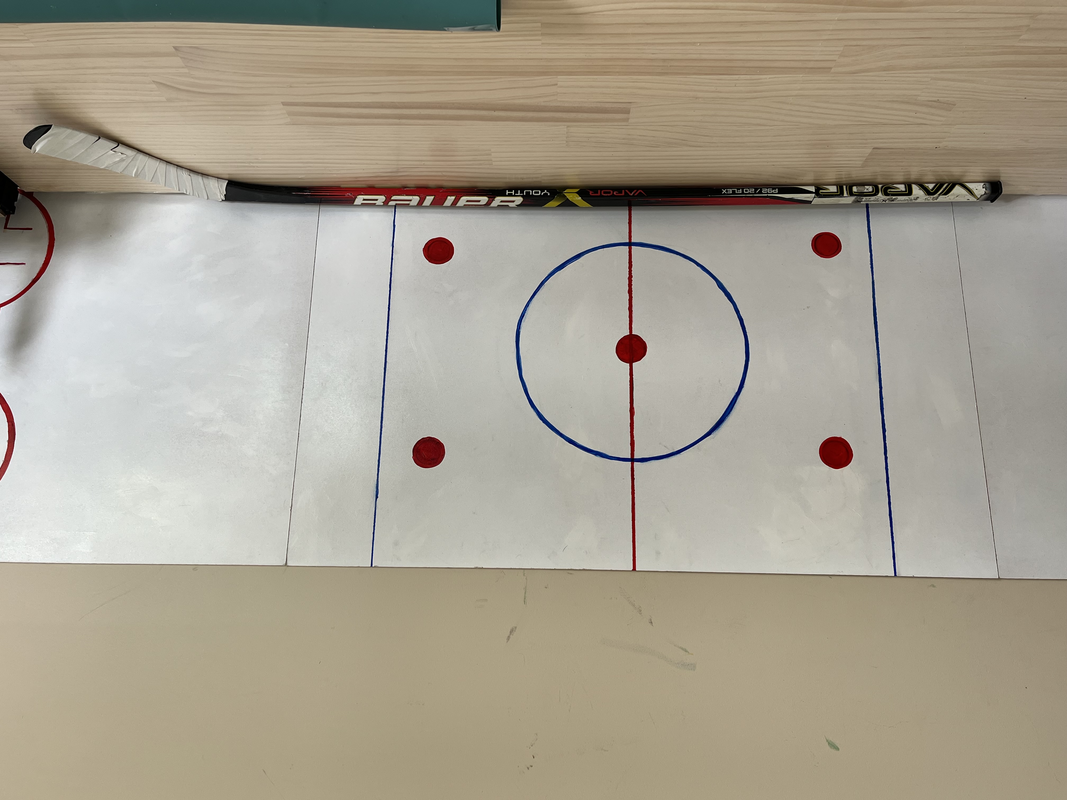 Repaired Bauer Vapor youth stick in one piece